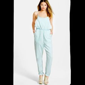 Minkpink “summer time breeze” chambray jumpsuit